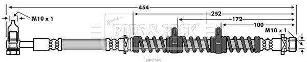 BORG & BECK Тормозной шланг BBH7595